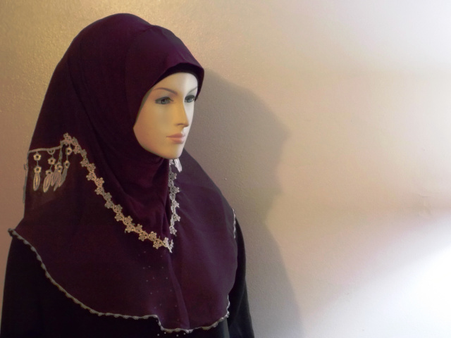 Purple Summer stylish 1 piece hijab 9